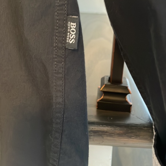 BOSS Hugo Boss Mens Slim Fit Black Shirt Size L - Picture 6 of 6